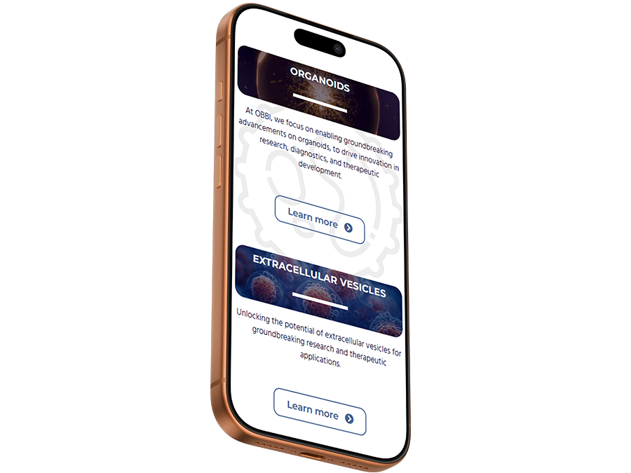 Mockup d'un téléphone consultant les services de obbi-integrator.fr